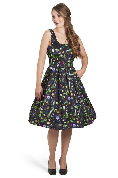 Amanda Black UFO & Alien Swing Dress