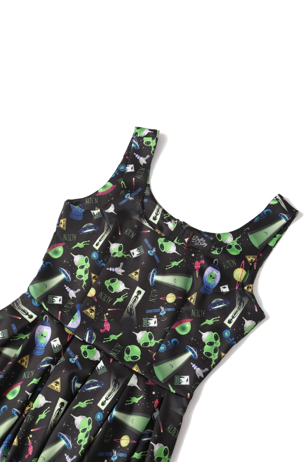 Amanda Black UFO & Alien Swing Dress