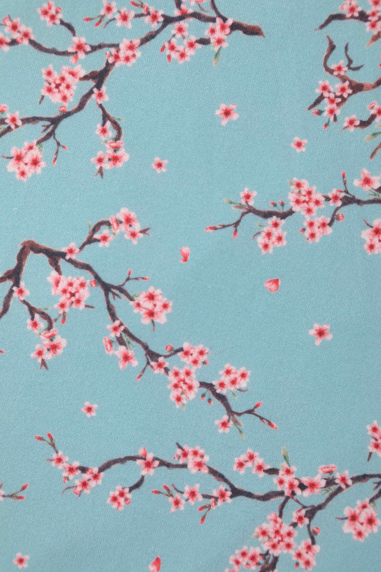 Donna Light Blue Cherry Blossom Tea Dress