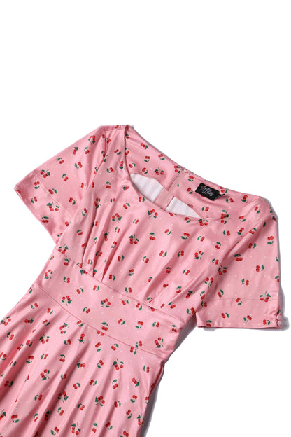 Brenda Pink Cherry 50s Style Dress