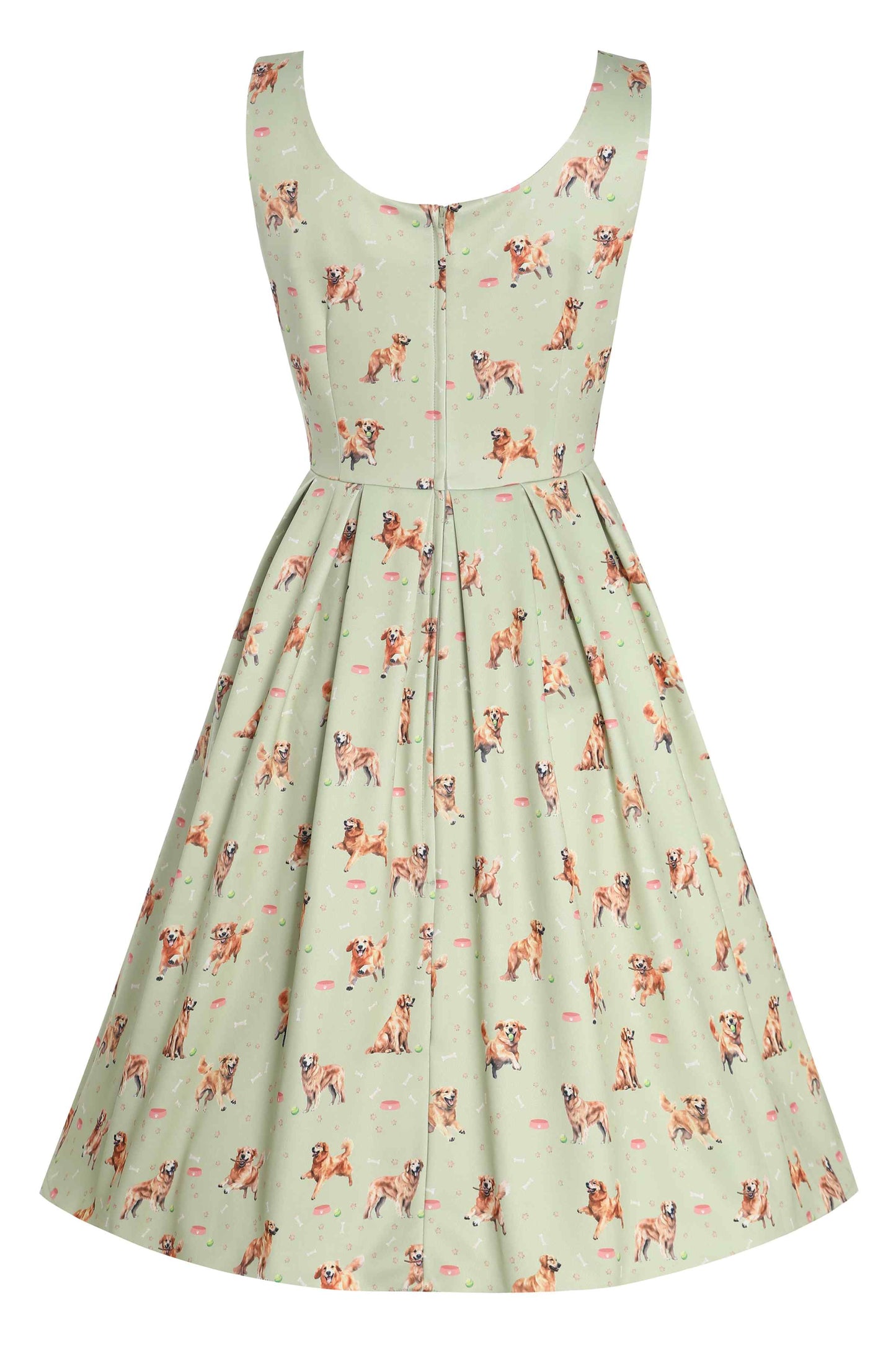 Amanda Golden Retriever Flared Dress