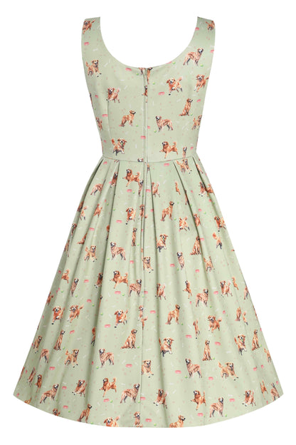 Amanda Golden Retriever Flared Dress
