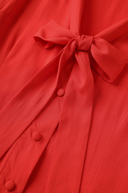 Margaret Long Sleeved Blouse In Red