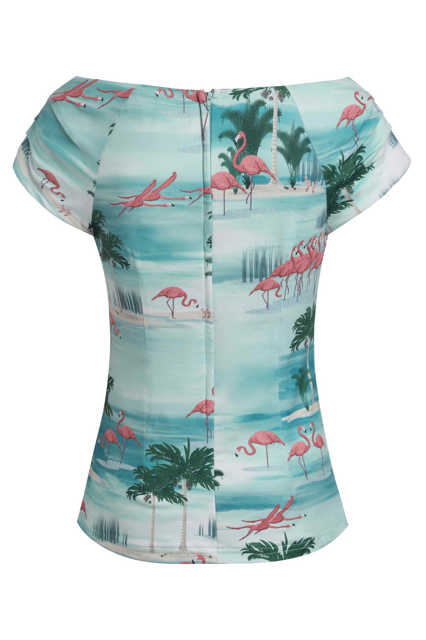 Lilian Off Shoulder Flamingo Top