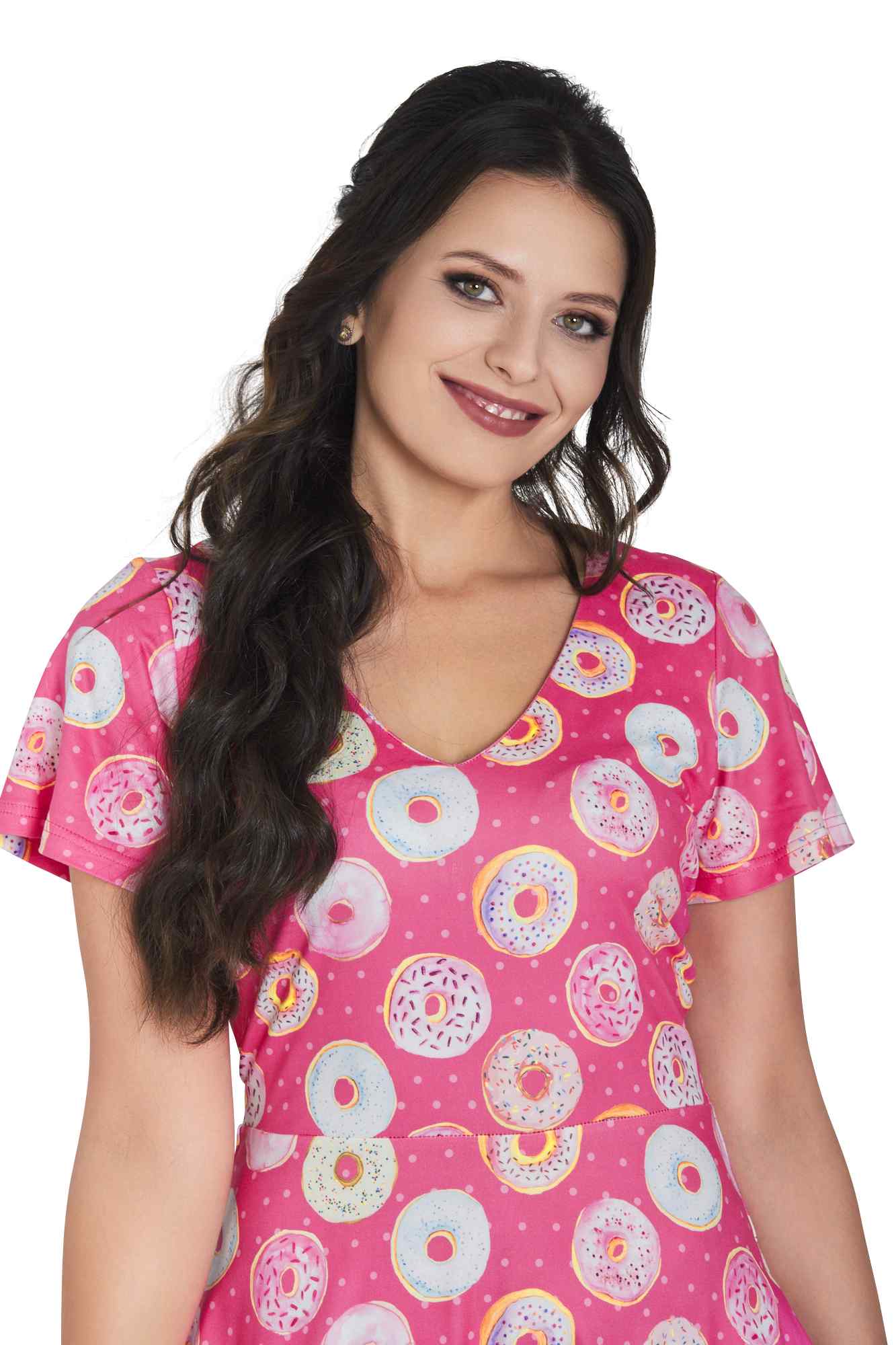 Palma Pink Donut Short Sleeved Dress