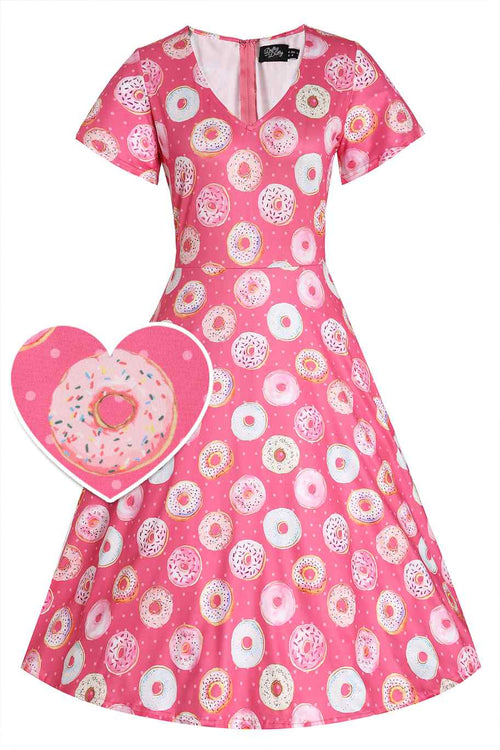 Palma Pink Donut Short Sleeved Dress