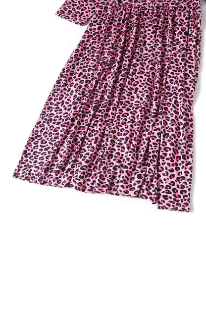 Billie Pink Leopard Print Dress
