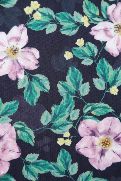 Annie Purple Floral Swing Dress