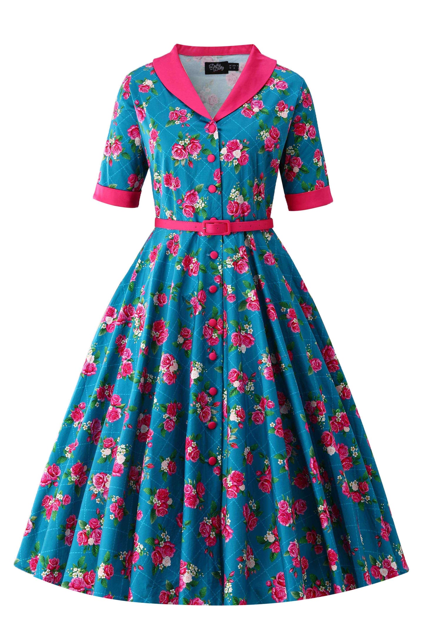 Mollie Rose Full Circle Shirt Dress In Blue