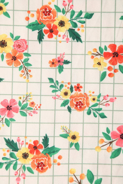Billie Summer Flower Grid Dress