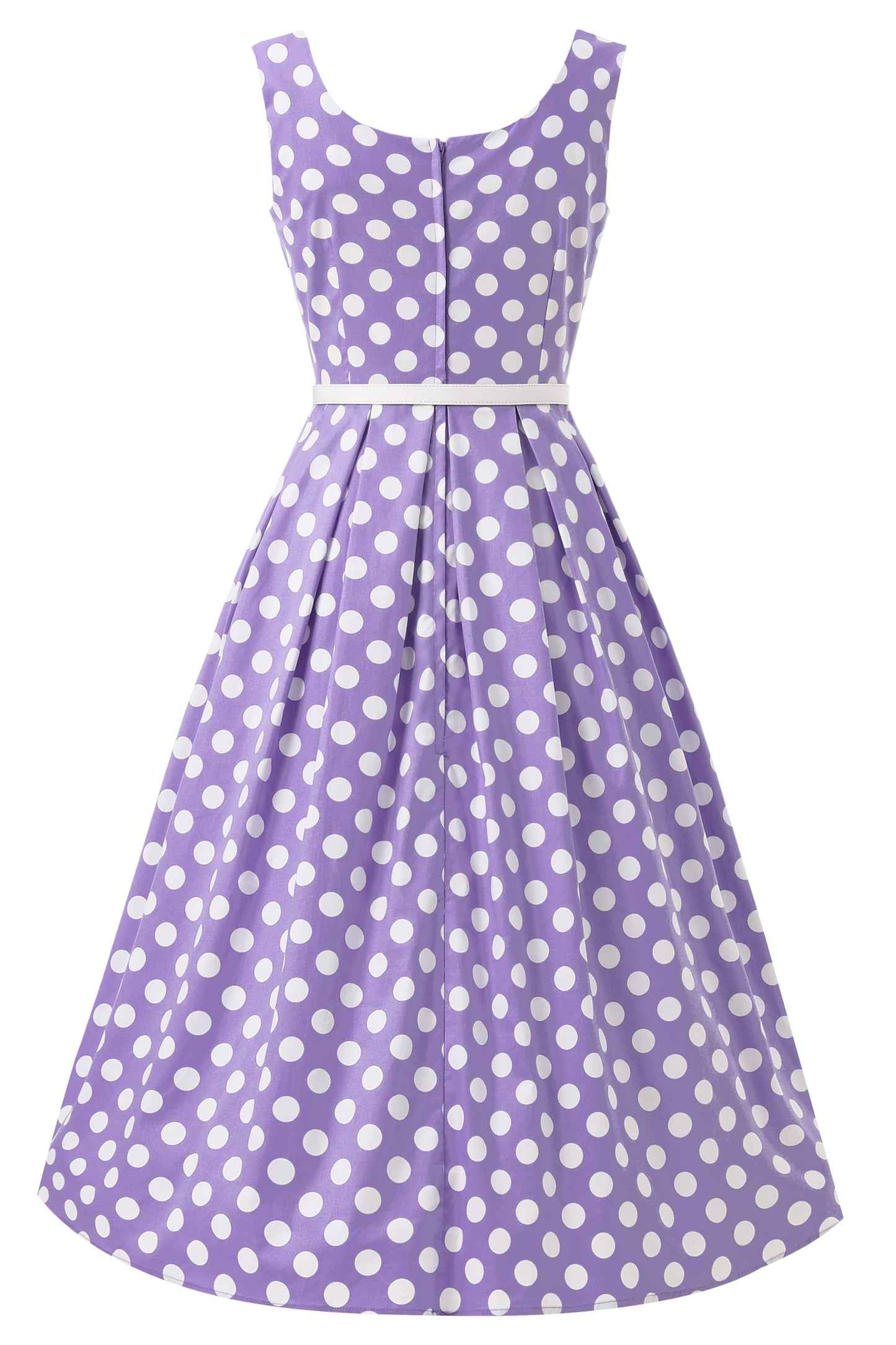 Ophelia Lilac Polka Dot Midi Dress