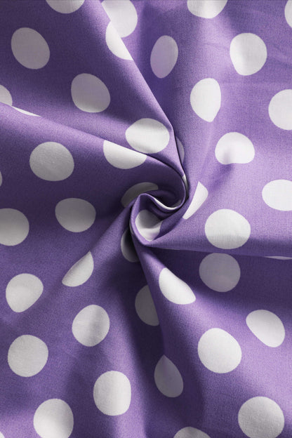 Ophelia Lilac Polka Dot Midi Dress