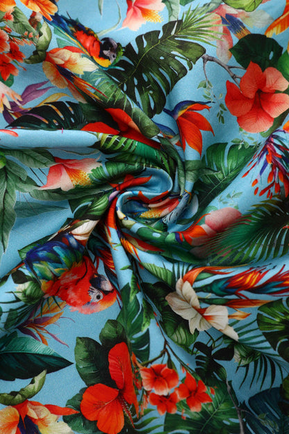 Daisy Tropical Parrot Halter Dress