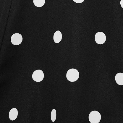 Claudia Fifties Style Polka Dot Dress In Black & White